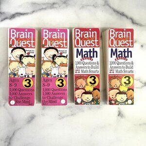 Brain Quest Educational Card Deck Bundle, Grade 3, Set of 4